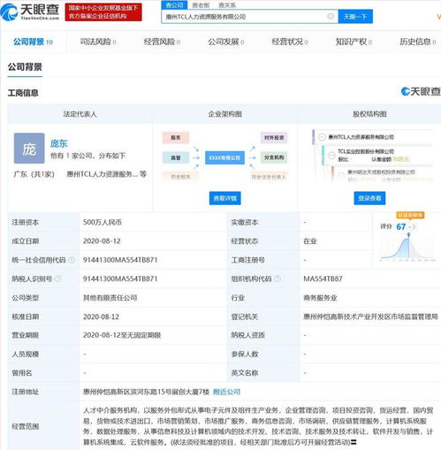 tcl成立人力資源服務(wù)新公司 經(jīng)營范圍含人才中介服務(wù)機(jī)構(gòu)等